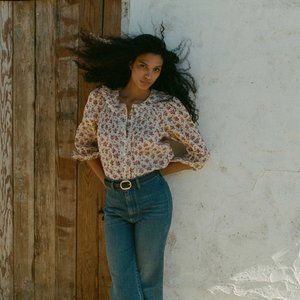 New Doen Hickory top in Songbird toile